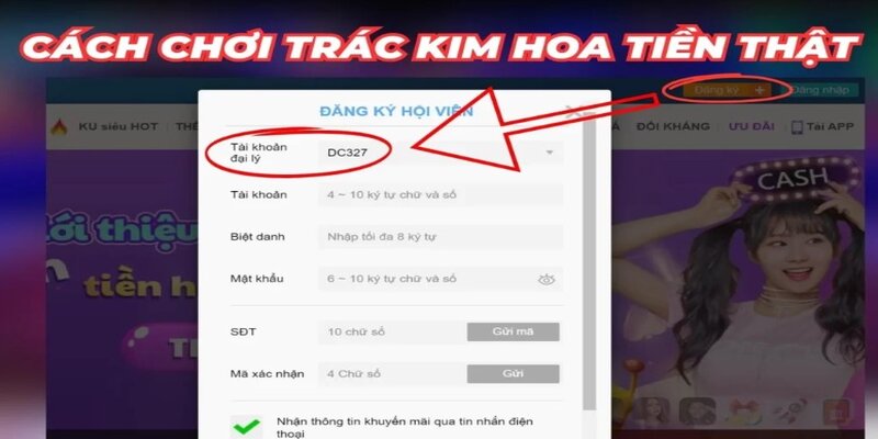 3 thao tác cực đơn giản để trải nghiệm game bài Trác Kim Hoa
